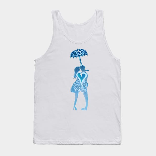 Lovers in the Rain Tank Top by njgaron